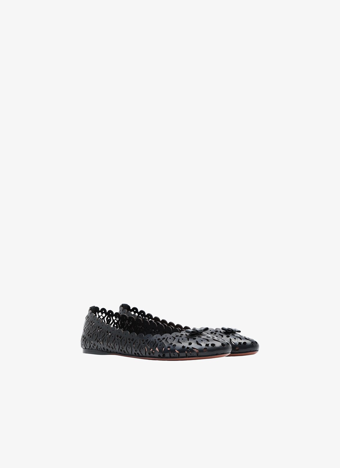 BALLERINES VEAU2 VERRERIE2 BLACK ALAÏA BLACK  BALLERINES VEAU2 VERRERIE2 BLACK